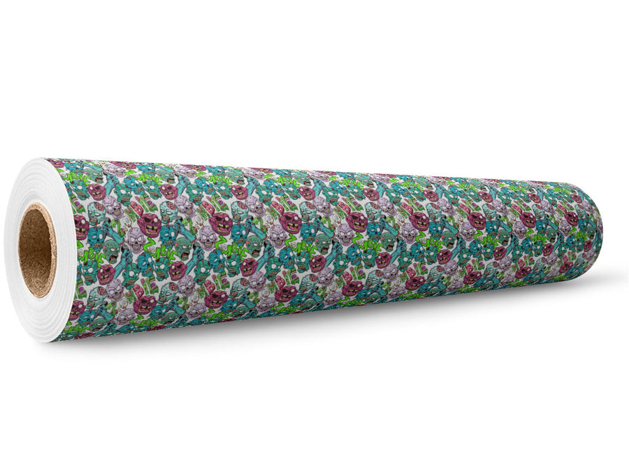 Vengeful Dead Zombie Wrap Film Wholesale Roll~Rwraps Series 914 Digitally Printed Vinyl Roll~5
