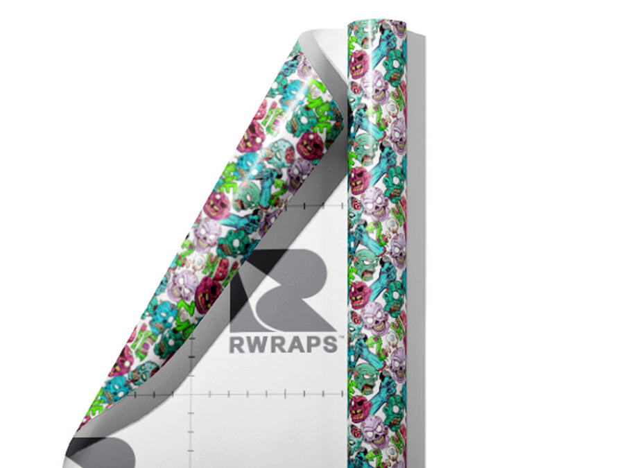 Vengeful Dead Zombie Wrap Film Sheets~Rwraps Series 914 Vengeful Dead Zombie Scrolled Sheet~3