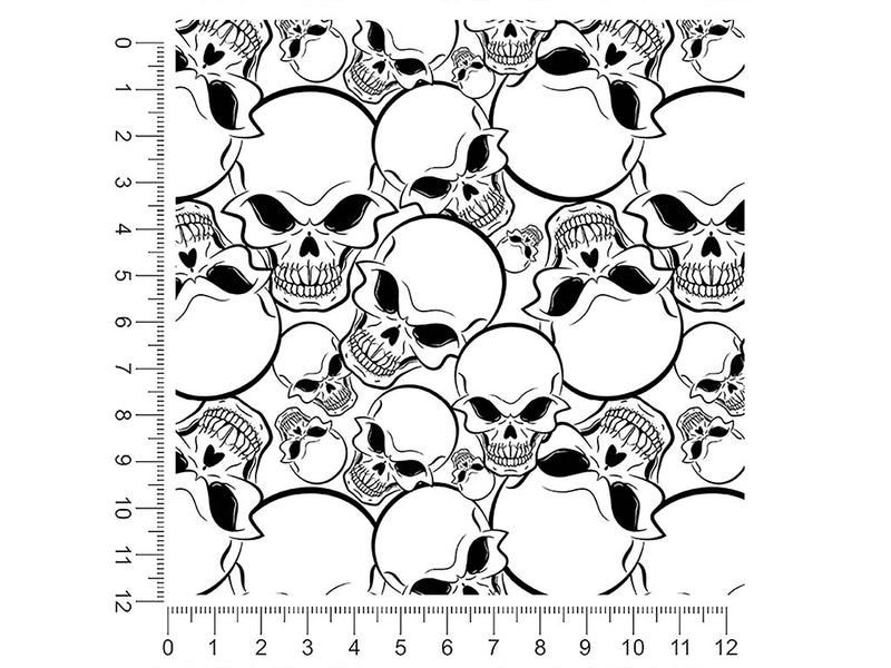 vengeful death skull and bones 1ft x 1ft Craft Sheets