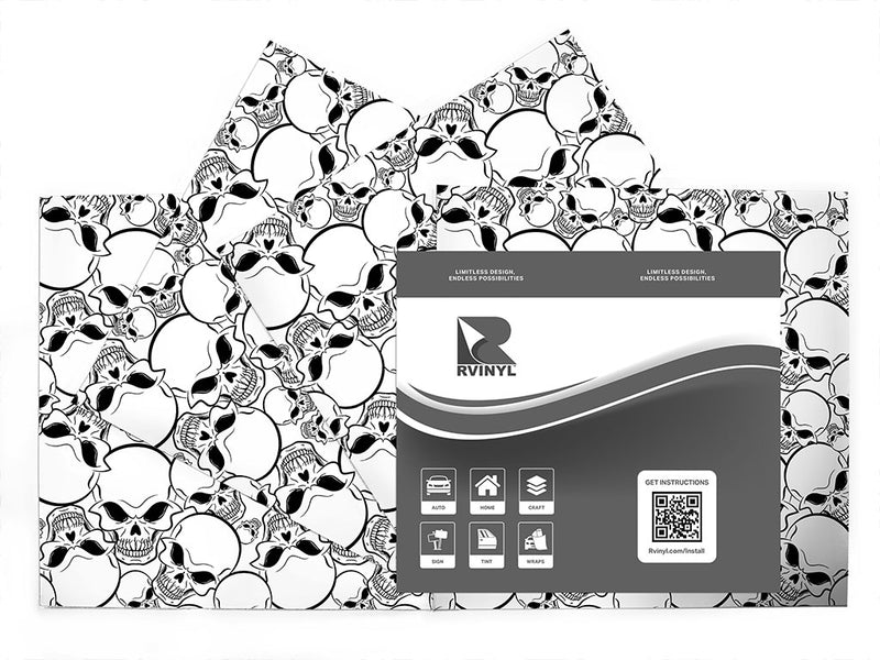 vengeful death skull and bones Craft Vinyl Sheet Pack