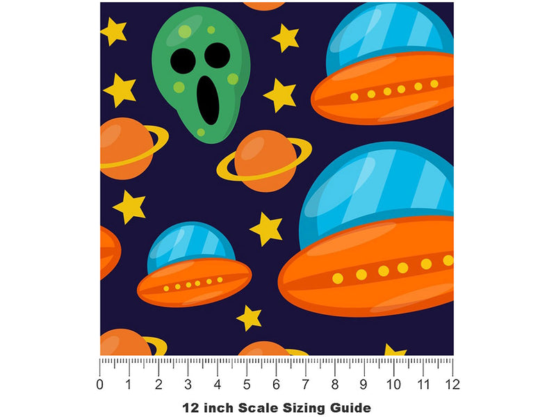 Venus Attacks Science Fiction Vinyl Film Pattern Size 12 inch Scale~Rwraps Venus Attacks Science Fiction Sizing Chart~2