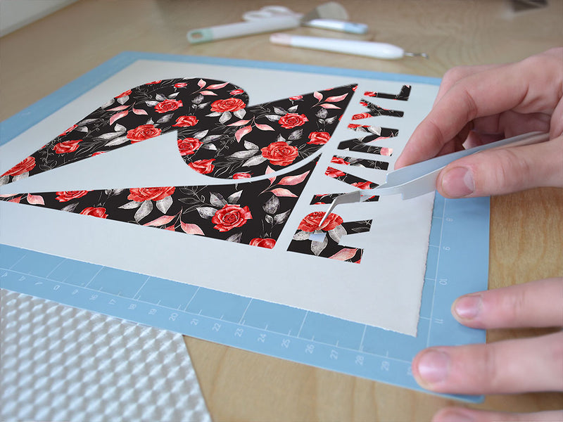 venus rose floral Easy Weed Craft Vinyl