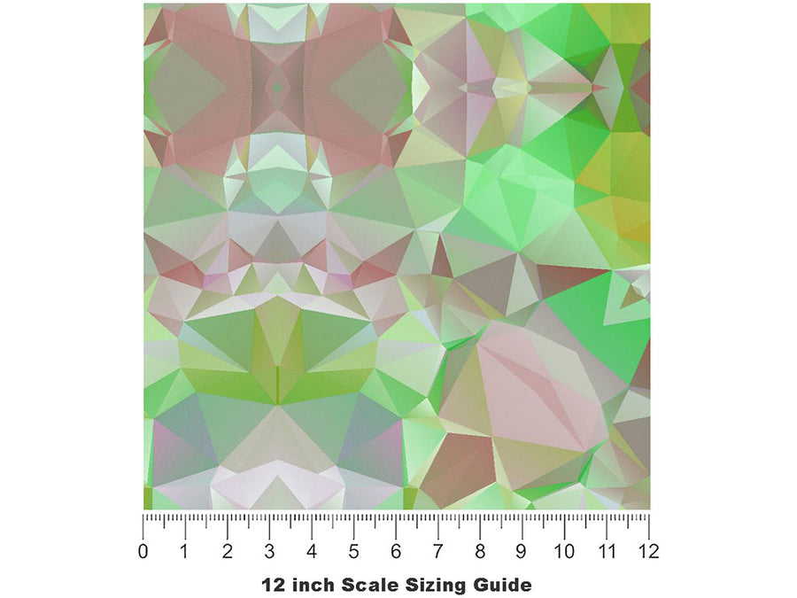 Verdant Nature Tile Vinyl Film Pattern Size 12 inch Scale~Rwraps Verdant Nature Tile Sizing Chart~3