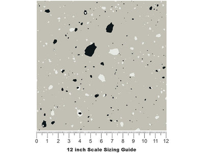 Verde  Terrazzo Vinyl Film Pattern Size 12 inch Scale~Rwraps Verde  Terrazzo Sizing Chart~2