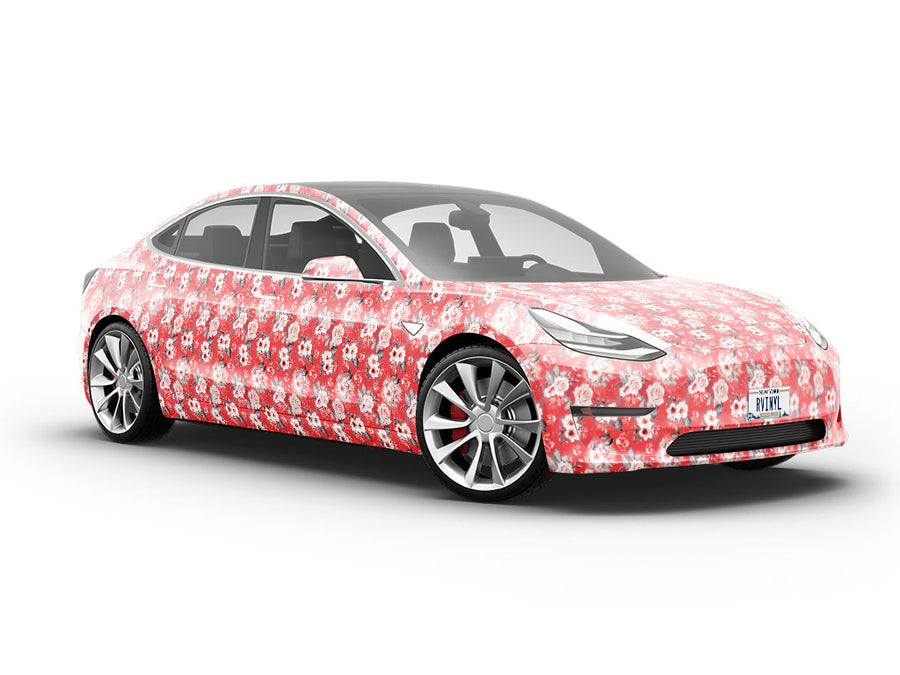 Versailles Carnation Floral Vehicle Vinyl Wrap