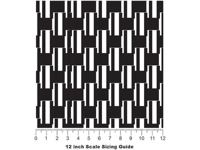 Vertical Stagnation Mosaic Vinyl Film Pattern Size 12 inch Scale~Rwraps Vertical Stagnation Mosaic Sizing Chart~2