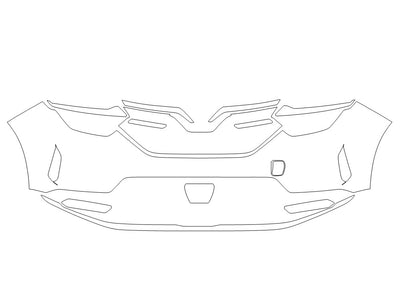 vinfast vf8 3M Clear Bra Bumper Precut PPF Diagram