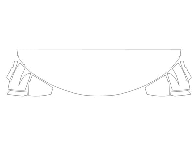 vinfast vf8 3M Clear Bra Hood Precut PPF Diagram