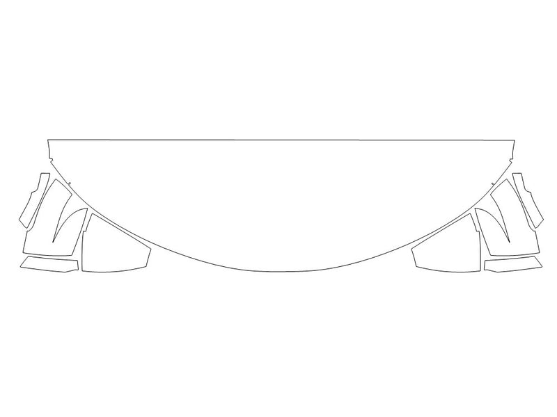 vinfast vf8 Avery Dennison Clear Bra Hood Precut PPF Diagram