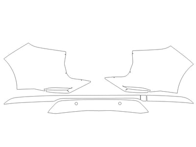 vinfast vf8 3M Clear Bra Door Cup Precut PPF Diagram