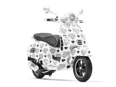 Vintage Ideals Heart Vespa Scooter Wrap Film