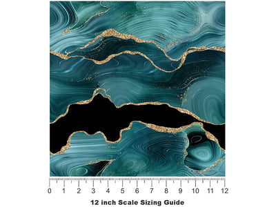 Violent Storms Gemstone Vinyl Film Pattern Size 12 inch Scale~Rwraps Violent Storms Gemstone Sizing Chart~2