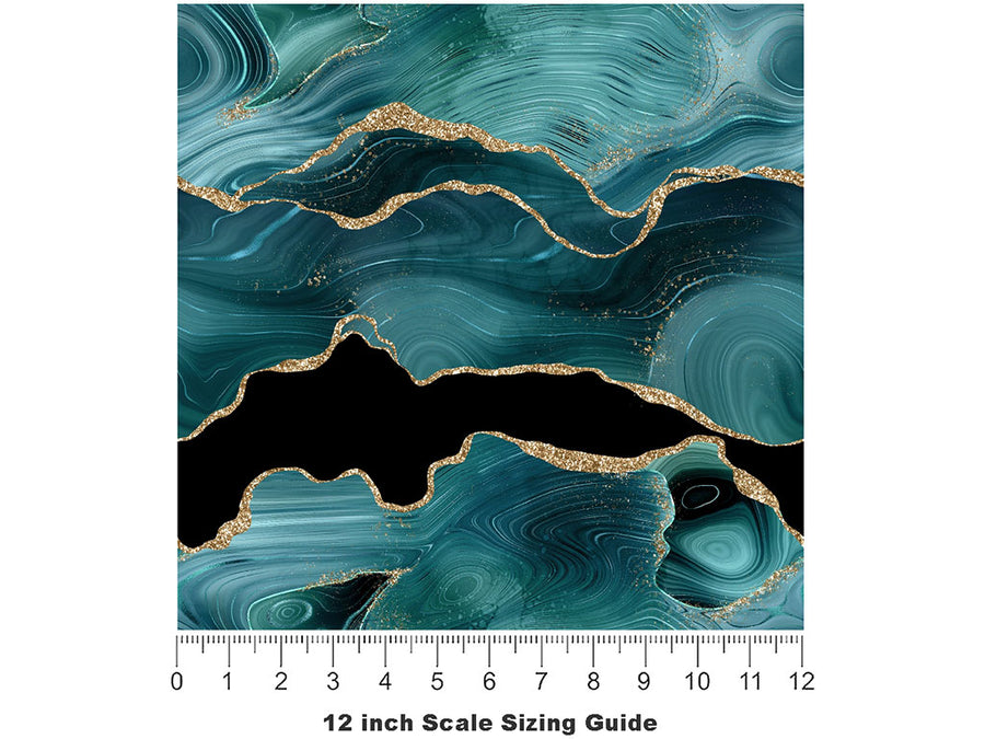 Violent Storms Gemstone Vinyl Film Pattern Size 12 inch Scale~Rwraps Violent Storms Gemstone Sizing Chart~2
