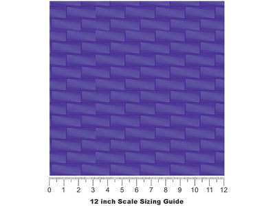 Violet  Brick Vinyl Film Pattern Size 12 inch Scale~Rwraps Violet  Brick Sizing Chart~3
