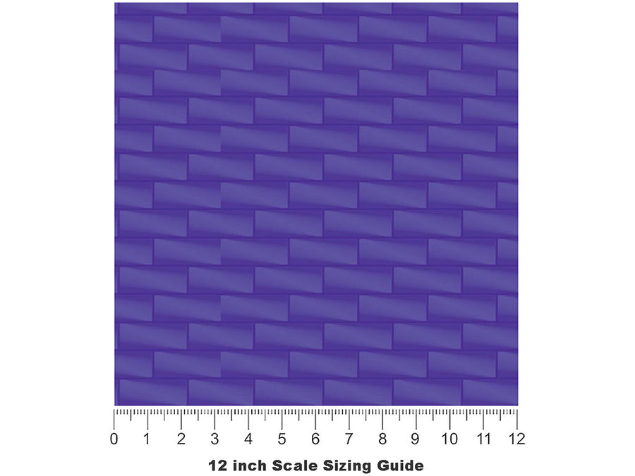 Violet  Brick Vinyl Film Pattern Size 12 inch Scale~Rwraps Violet  Brick Sizing Chart~3