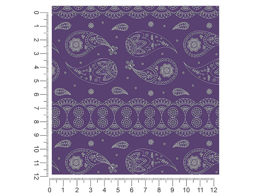 violet ocean paisley 1ft x 1ft Craft Sheets