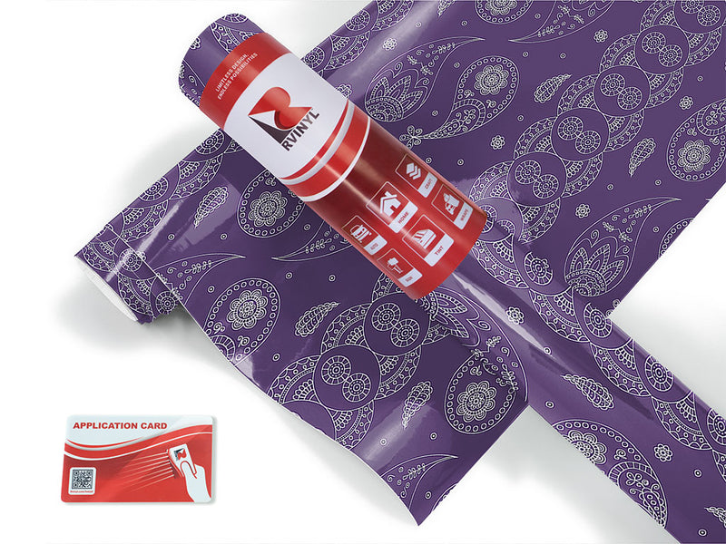 violet ocean paisley Craft Vinyl Roll