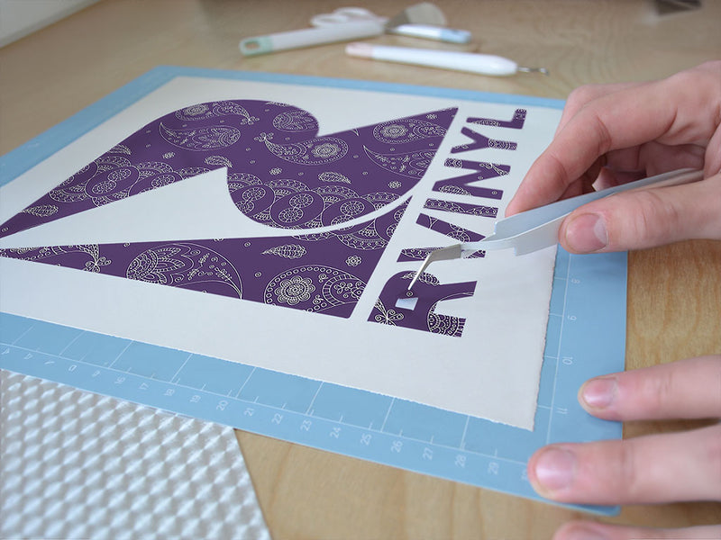 violet ocean paisley Easy Weed Craft Vinyl