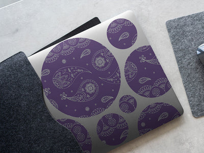 violet ocean paisley DIY Laptop Stickers