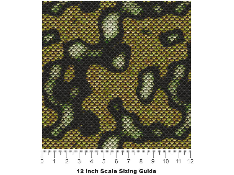 Viper Snake Vinyl Film Pattern Size 12 inch Scale~Rwraps Viper Snake Sizing Chart~3