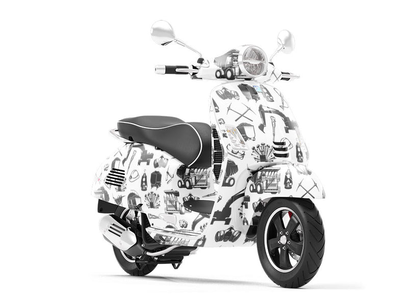 Virginian Exports Americana Vespa Scooter Wrap Film