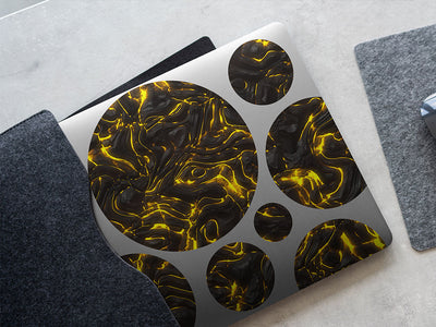 virulent fire lava DIY Laptop Stickers