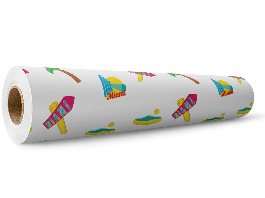 Visit Miami Americana Wrap Film Wholesale Roll~Rwraps Series 914 Digitally Printed Vinyl Roll~5