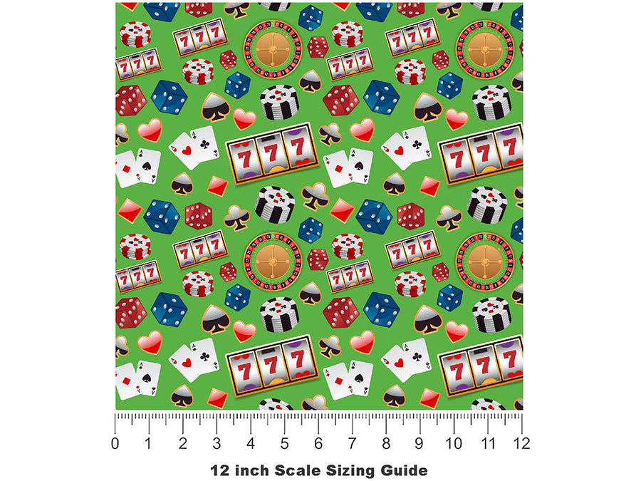 Viva Vegas Americana Vinyl Film Pattern Size 12 inch Scale~Rwraps Viva Vegas Americana Sizing Chart~3