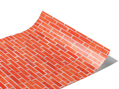 Vivid Red Brick Vinyl Wraps~Rwraps Series 914 Digitally Printed Vinyl Wrap~1