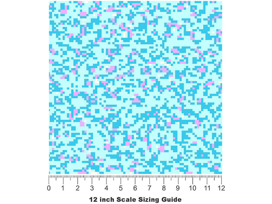 Vivid Skies Pixel Vinyl Film Pattern Size 12 inch Scale~Rwraps Vivid Skies Pixel Sizing Chart~2