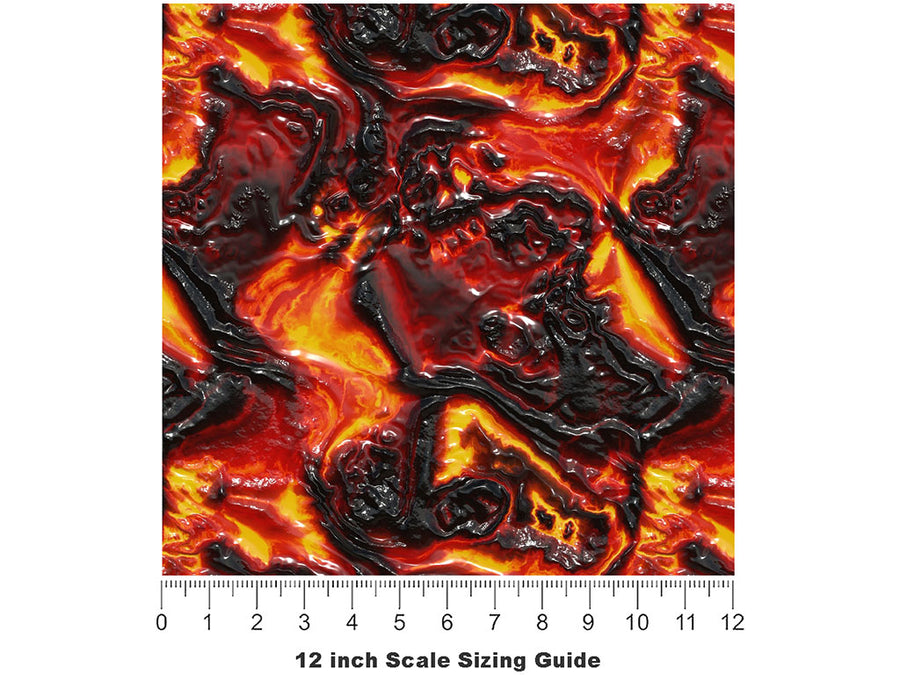 Volatile Temperament Lava Vinyl Film Pattern Size 12 inch Scale~Rwraps Volatile Temperament Lava Sizing Chart~2