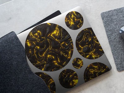 volcanic bomb lava DIY Laptop Stickers