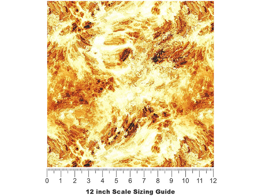 Volcanic Eruption Lava Vinyl Film Pattern Size 12 inch Scale~Rwraps Volcanic Eruption Lava Sizing Chart~2