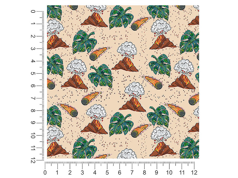 volcanic extinction dinosaur 1ft x 1ft Craft Sheets
