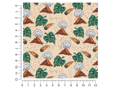 volcanic extinction dinosaur 1ft x 1ft Craft Sheets