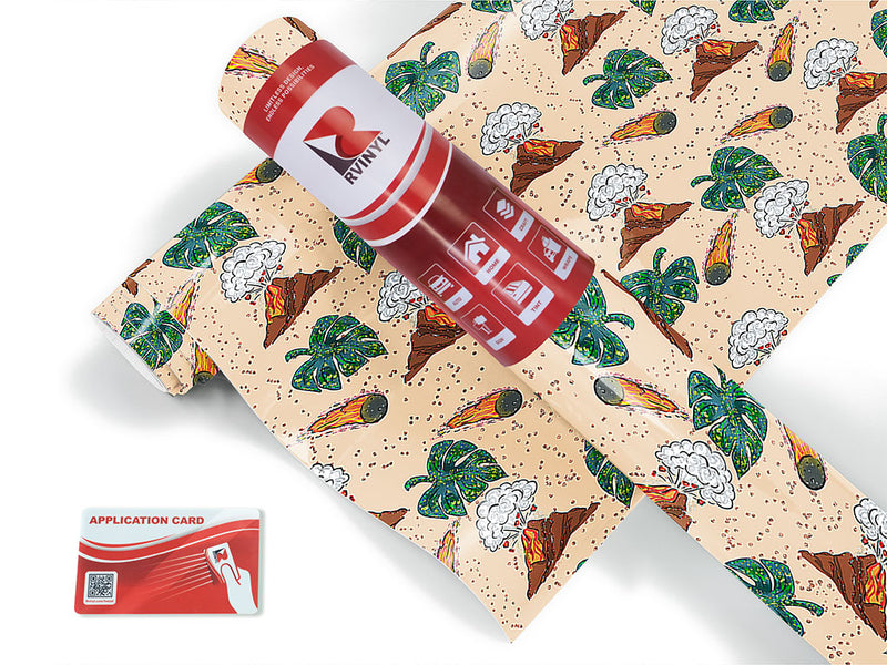 volcanic extinction dinosaur Craft Vinyl Roll