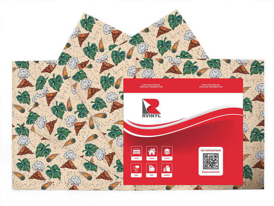 volcanic extinction dinosaur Craft Vinyl Sheet Pack