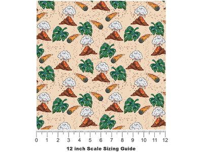 Volcanic Extinction Dinosaur Vinyl Film Pattern Size 12 inch Scale~Rwraps Volcanic Extinction Dinosaur Sizing Chart~2