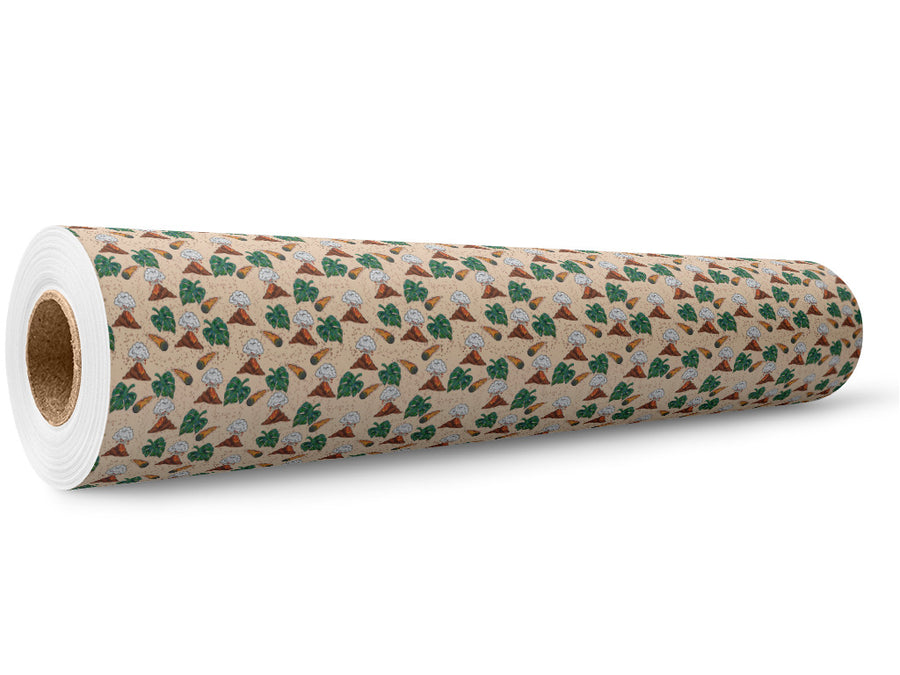 Volcanic Extinction Dinosaur Wrap Film Wholesale Roll~Rwraps Series 914 Digitally Printed Vinyl Roll~5