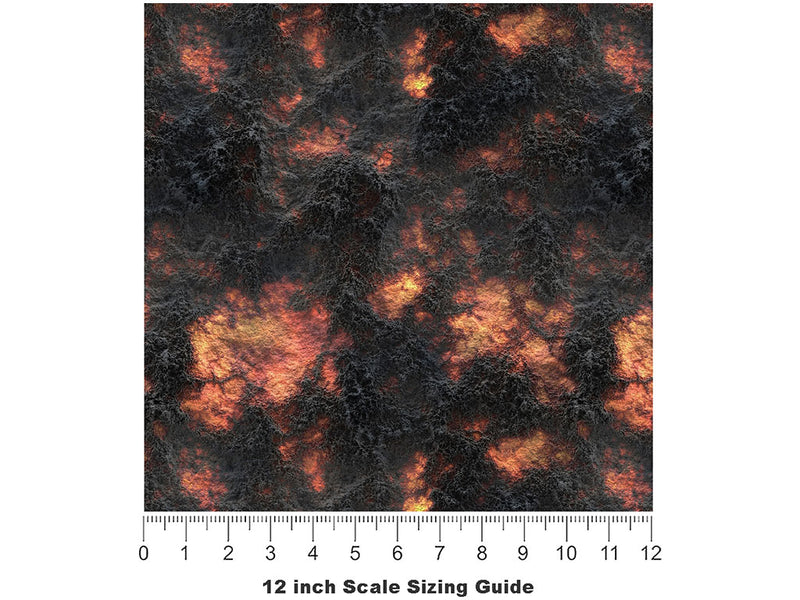 Volcanic Stone Lava Vinyl Film Pattern Size 12 inch Scale~Rwraps Volcanic Stone Lava Sizing Chart~2