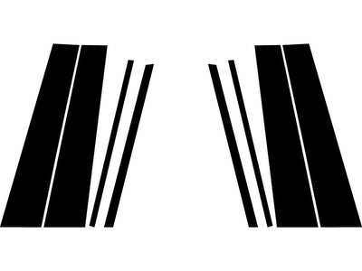 volkswagen atlas 2018-2023 Matte Black Pillar Trim Diagram