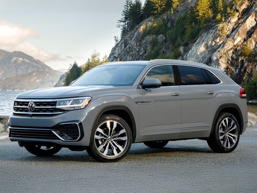 volkswagen atlas 2018-2023 Brushed Aluminum Black Pillar Trim