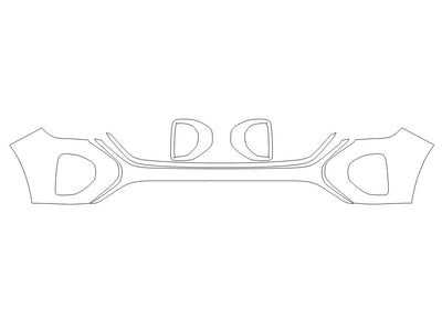 atlas 3M Clear Bra Bumper Precut PPF Diagram