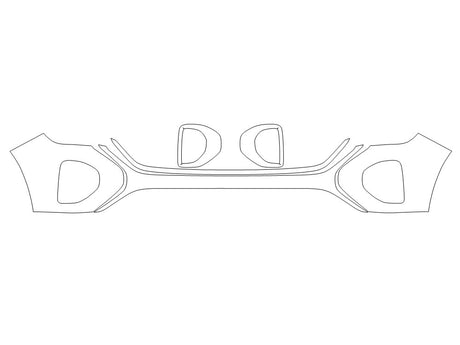 atlas 3M Clear Bra Bumper Precut PPF Diagram