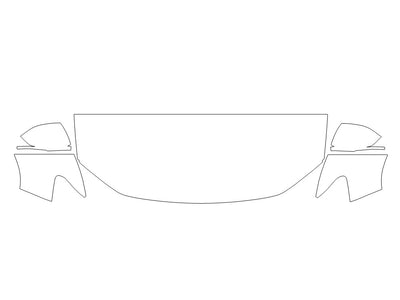 atlas 3M Clear Bra Hood Precut PPF Diagram