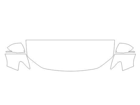 atlas Avery Dennison Clear Bra Hood Precut PPF Diagram