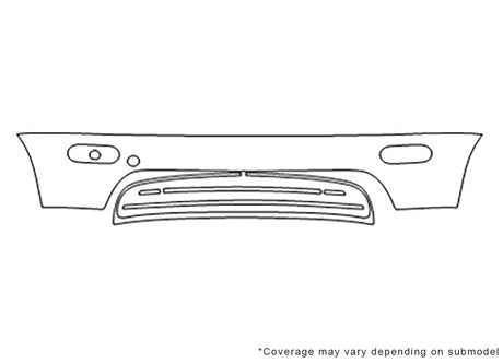 beetle Avery Dennison Clear Bra Bumper Precut PPF Diagram