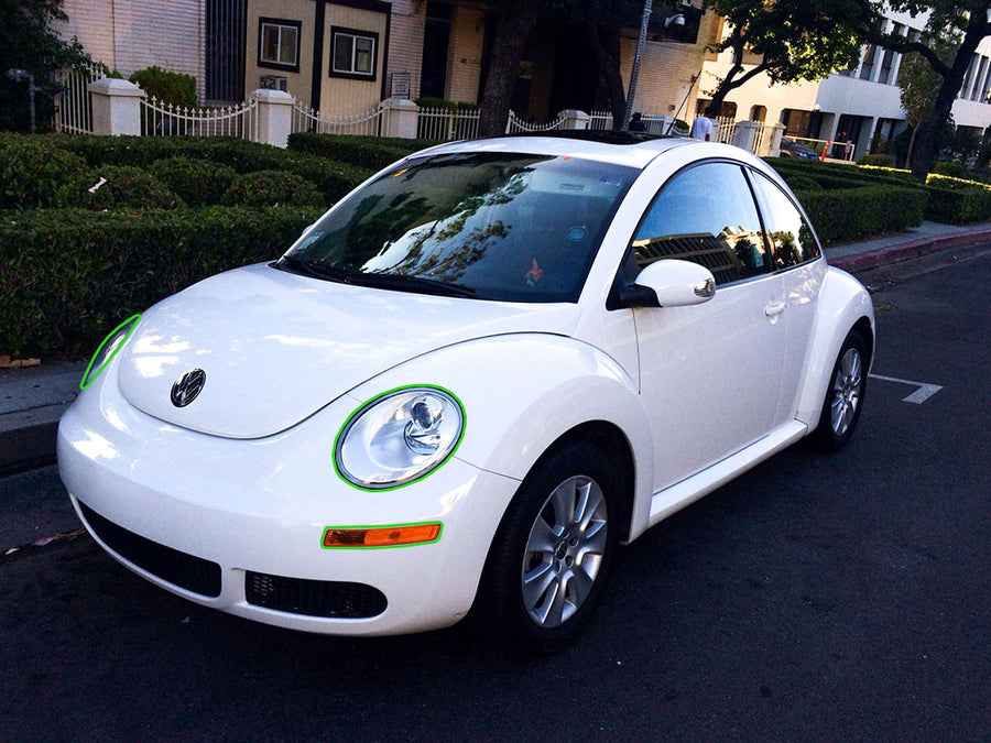volkswagen beetle 2006-2010 Headlight Protection Installation Location