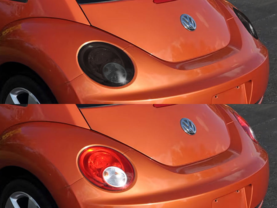 beetle Before and After Smoked Taillights