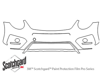 beetle 3M Clear Bra Bumper Precut PPF Diagram